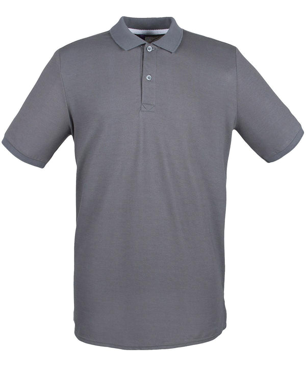 Steel Grey - Micro-fine piqué polo shirt Polos Henbury Must Haves, Plus Sizes, Polos & Casual, Raladeal - Recently Added, Rebrandable Schoolwear Centres