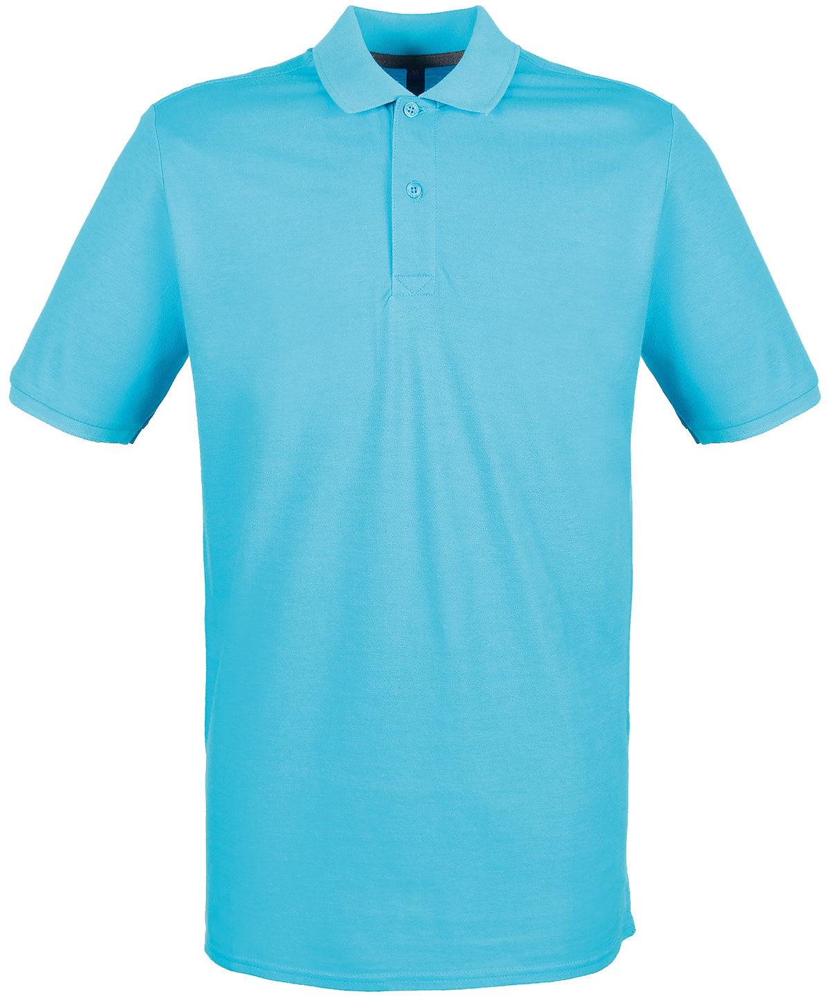 Turquoise - Micro-fine piqué polo shirt Polos Henbury Must Haves, Plus Sizes, Polos & Casual, Raladeal - Recently Added, Rebrandable Schoolwear Centres