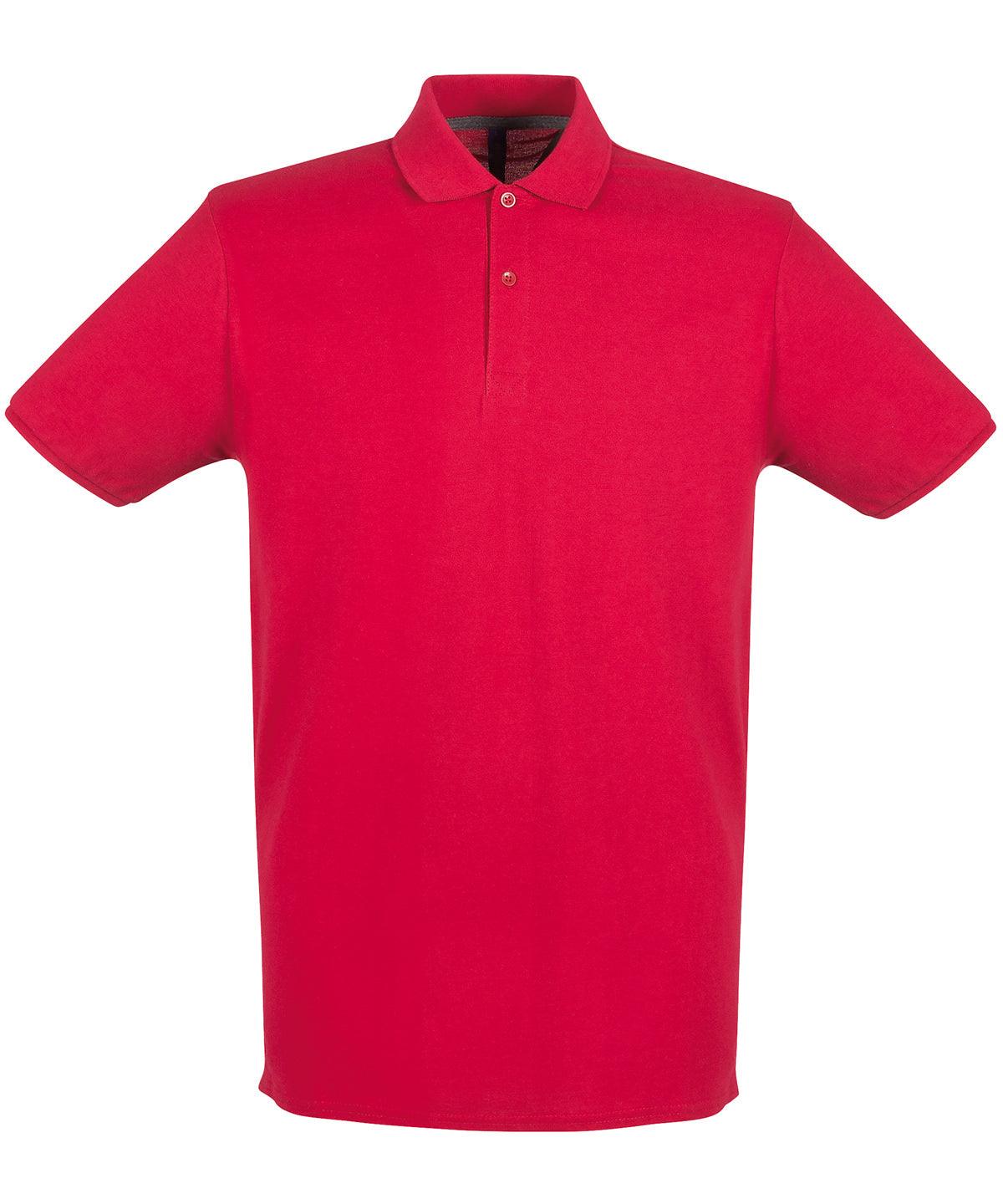 Vintage Red - Micro-fine piqué polo shirt Polos Henbury Must Haves, Plus Sizes, Polos & Casual, Raladeal - Recently Added, Rebrandable Schoolwear Centres