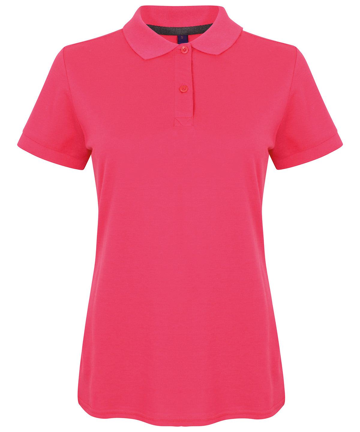 Fuchsia - Women's micro-fine piqué polo shirt Polos Henbury Activewear & Performance, Polos & Casual, Raladeal - Recently Added, Rebrandable, Sale Schoolwear Centres