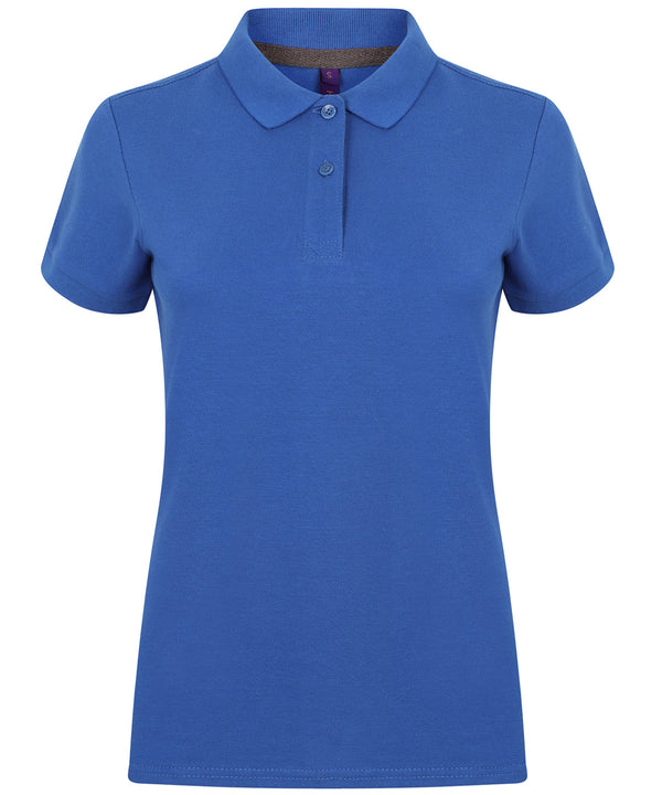 Women's micro-fine piqué polo shirt