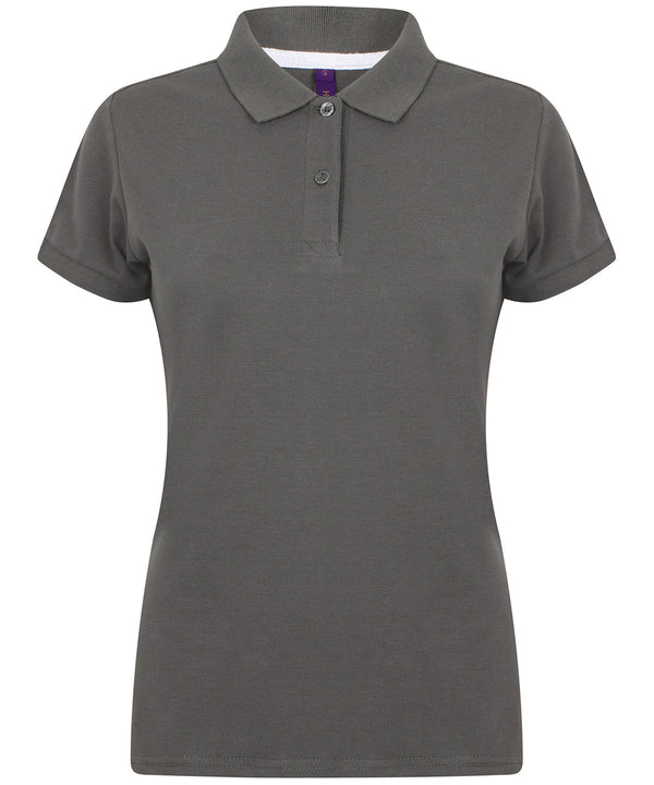 Women's micro-fine piqué polo shirt