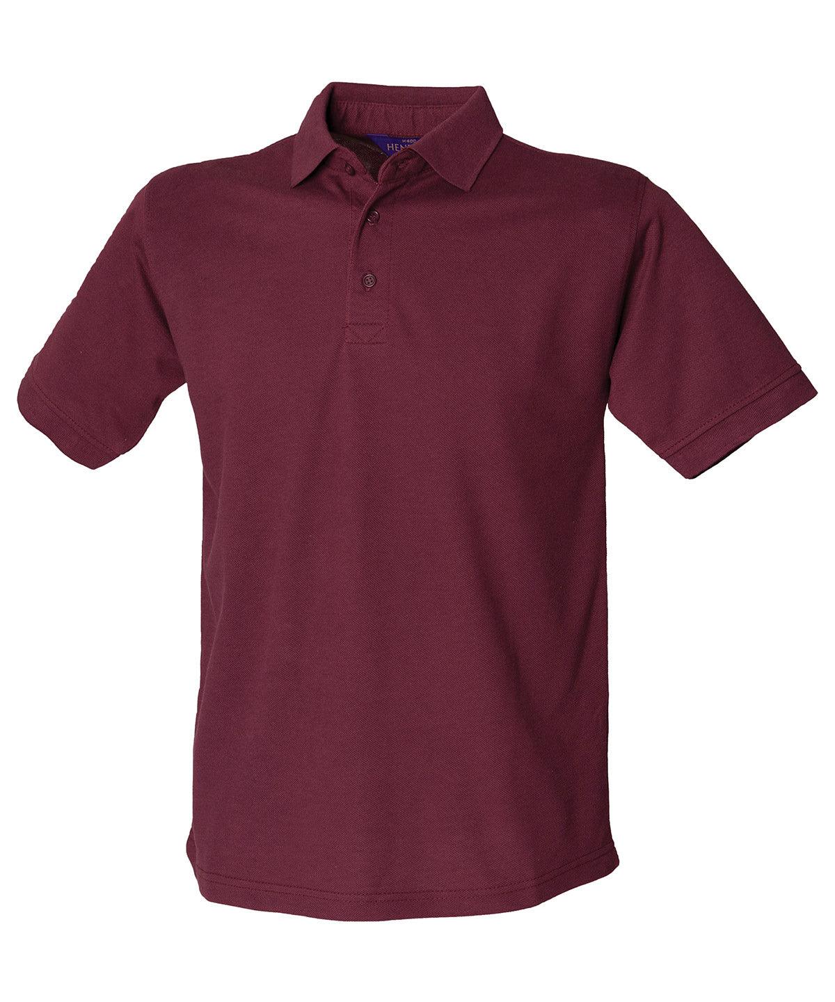 Burgundy - 65/35 Classic piqué polo shirt Polos Henbury Must Haves, Plus Sizes, Polos & Casual, Raladeal - Recently Added, Safe to wash at 60 degrees, Sale, Workwear Schoolwear Centres