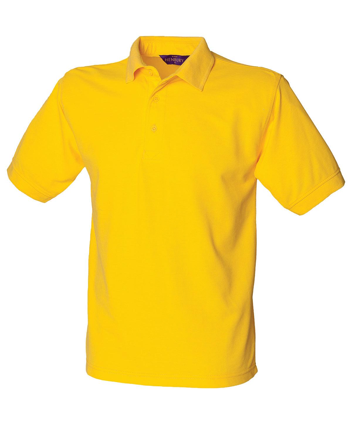 Yellow - 65/35 Classic piqué polo shirt Polos Henbury Must Haves, Plus Sizes, Polos & Casual, Raladeal - Recently Added, Safe to wash at 60 degrees, Sale, Workwear Schoolwear Centres