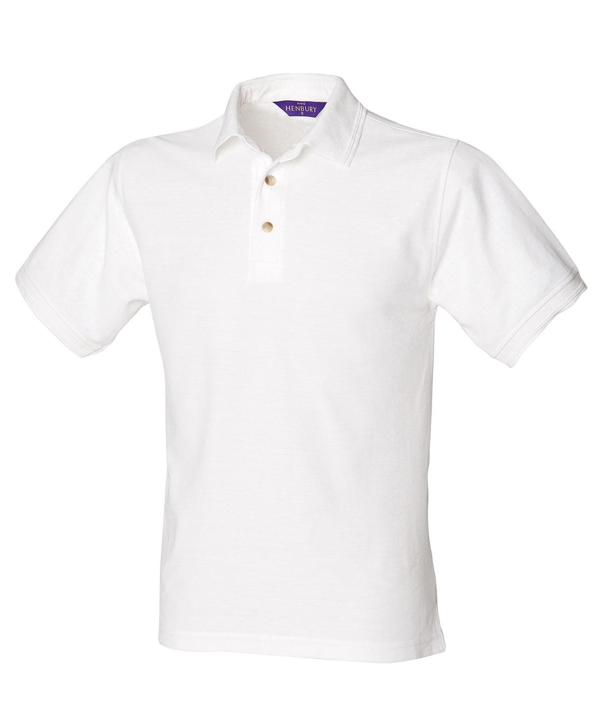 White - Ultimate 65/35 polo shirt Polos Henbury Plus Sizes, Polos & Casual, Raladeal - Recently Added, Safe to wash at 60 degrees, Sale, Workwear Schoolwear Centres