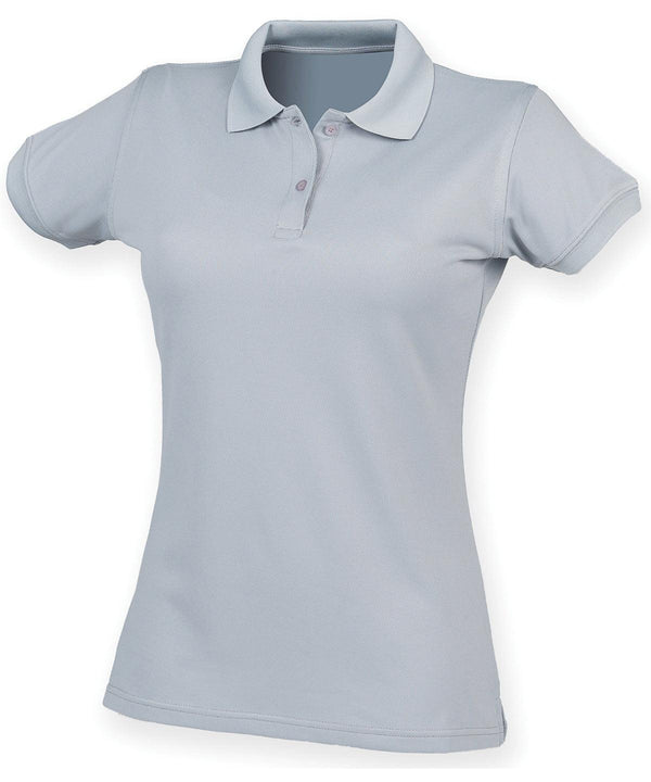 Silver Grey - Women's Coolplus® polo shirt Polos Henbury Must Haves, Plus Sizes, Polos & Casual, Raladeal - Recently Added, Safe to wash at 60 degrees, Women's Fashion Schoolwear Centres