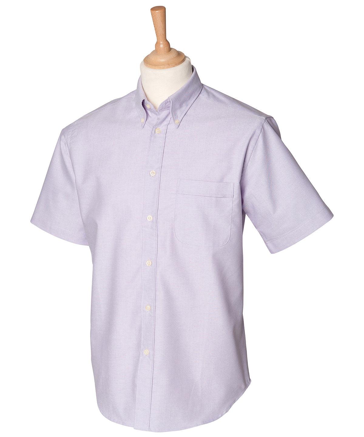 Lilac - Short sleeve classic Oxford shirt Shirts Henbury Back to Business, Must Haves, Plus Sizes, Sale, Shirts & Blouses, Workwear Schoolwear Centres