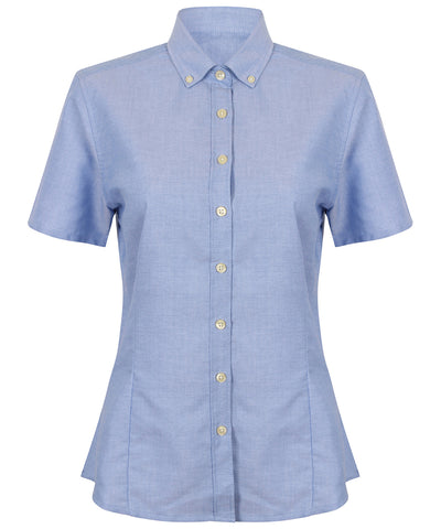 Women's modern short sleeve Oxford shirt
