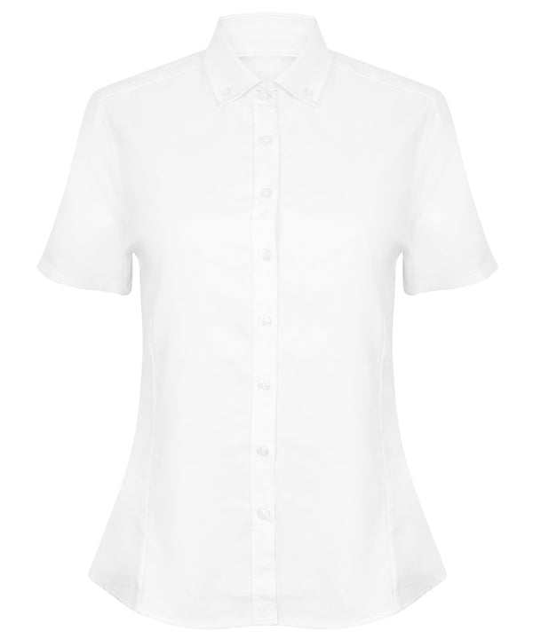 Women's modern short sleeve Oxford shirt