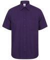 Purple - Wicking antibacterial short sleeve shirt Shirts Henbury Plus Sizes, Shirts & Blouses, UPF Protection Schoolwear Centres