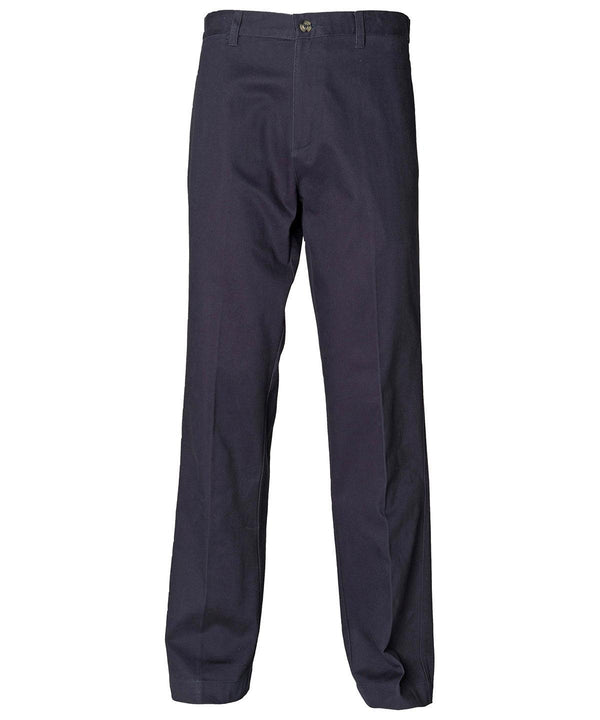 Navy - Teflon®-coated flat front chino Trousers Henbury Plus Sizes, Raladeal - Recently Added, Tailoring, Trousers & Shorts, Workwear Schoolwear Centres
