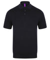 Navy - Knitted short sleeve top Polos Henbury Knitwear, Polos & Casual, Rebrandable, Sale Schoolwear Centres