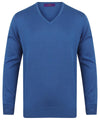 Royal - 12 gauge v-neck jumper Knitted Jumpers Henbury Knitwear, Must Haves, Plus Sizes, Raladeal - Recently Added Schoolwear Centres