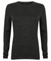 Grey Marl - Women's crew neck jumper Knitted Jumpers Henbury Knitwear, Raladeal - Recently Added Schoolwear Centres