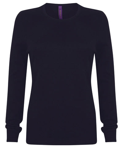 Navy - Women's crew neck jumper Knitted Jumpers Henbury Knitwear, Raladeal - Recently Added Schoolwear Centres