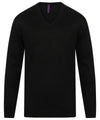 Cashmere touch acrylic v-neck jumper