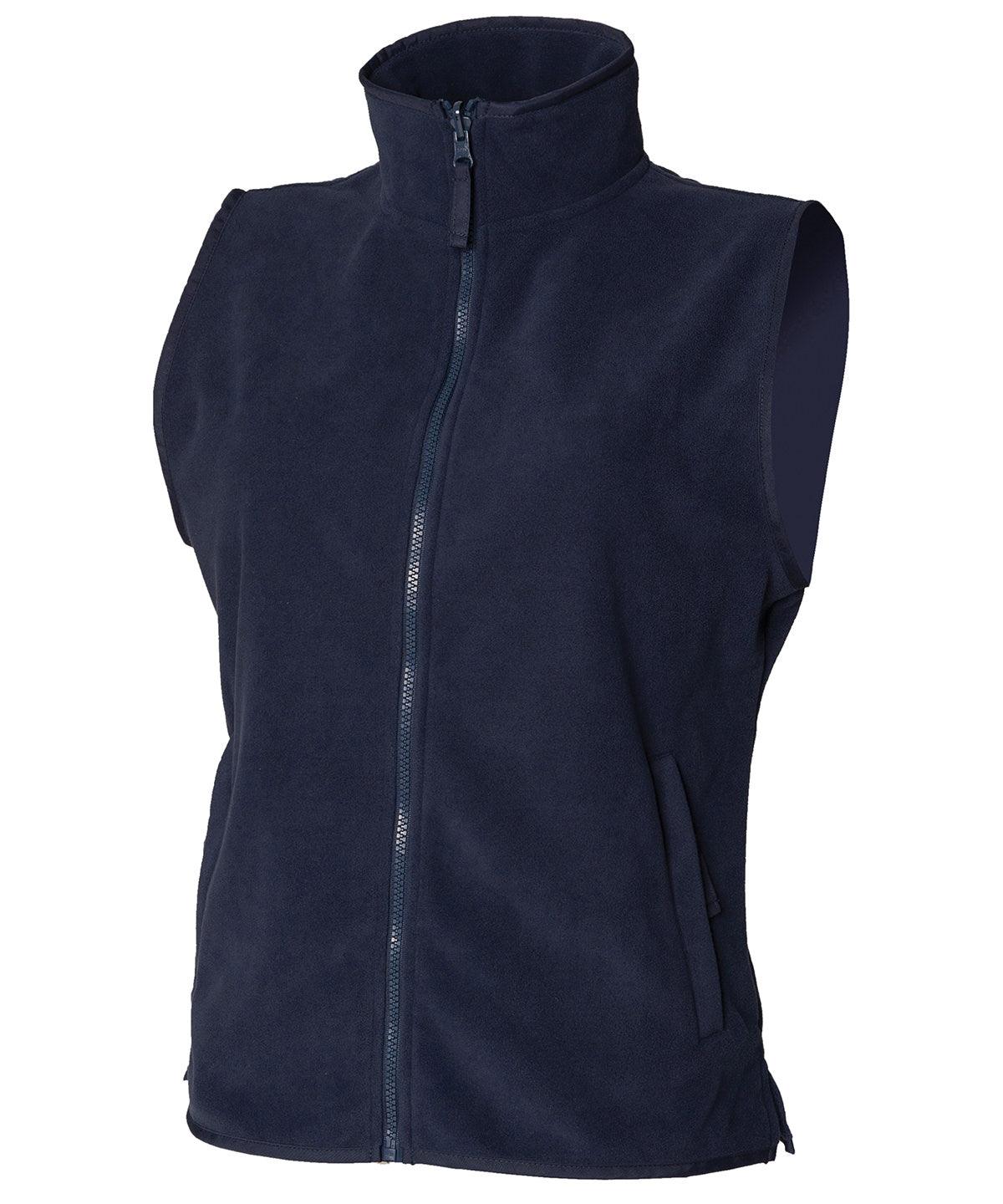 Navy - Women's sleeveless microfleece jacket Body Warmers Henbury Jackets & Coats, Jackets - Fleece, Women's Fashion Schoolwear Centres