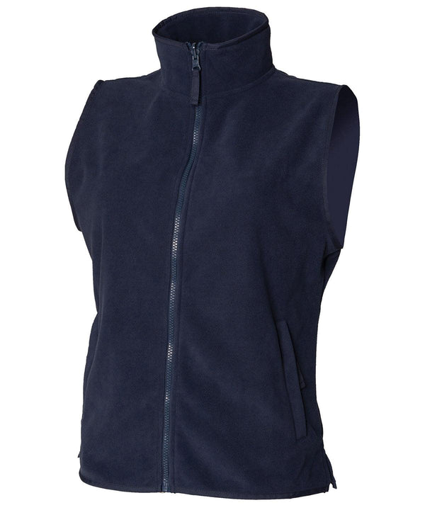 Navy - Women's sleeveless microfleece jacket Body Warmers Henbury Jackets & Coats, Jackets - Fleece, Women's Fashion Schoolwear Centres