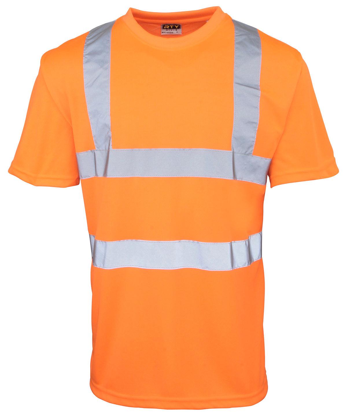 Fluorescent Orange - High visibility t-shirt T-Shirts Last Chance to Buy Plus Sizes, Safetywear, Workwear Schoolwear Centres