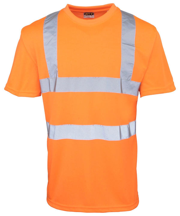 Fluorescent Orange - High visibility t-shirt T-Shirts Last Chance to Buy Plus Sizes, Safetywear, Workwear Schoolwear Centres
