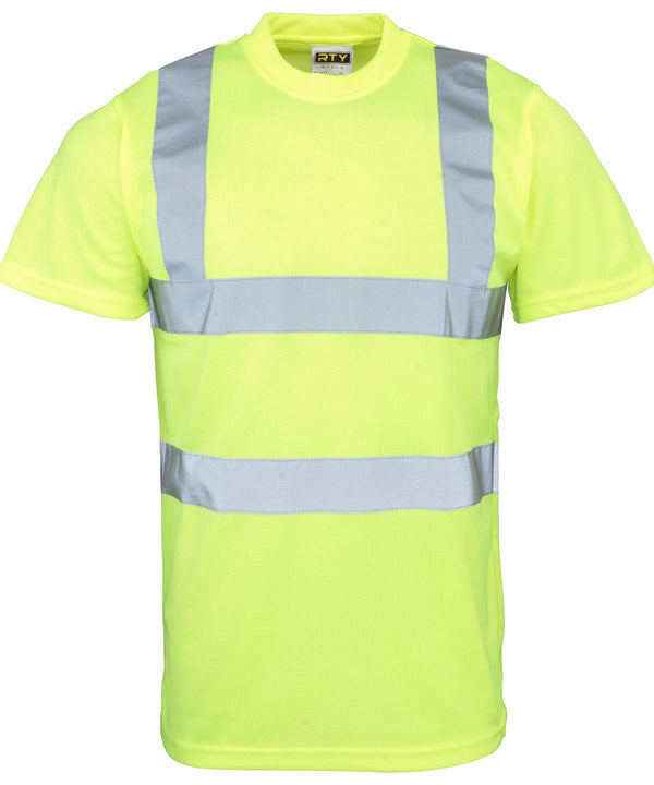Fluorescent Yellow - High visibility t-shirt T-Shirts Last Chance to Buy Plus Sizes, Safetywear, Workwear Schoolwear Centres