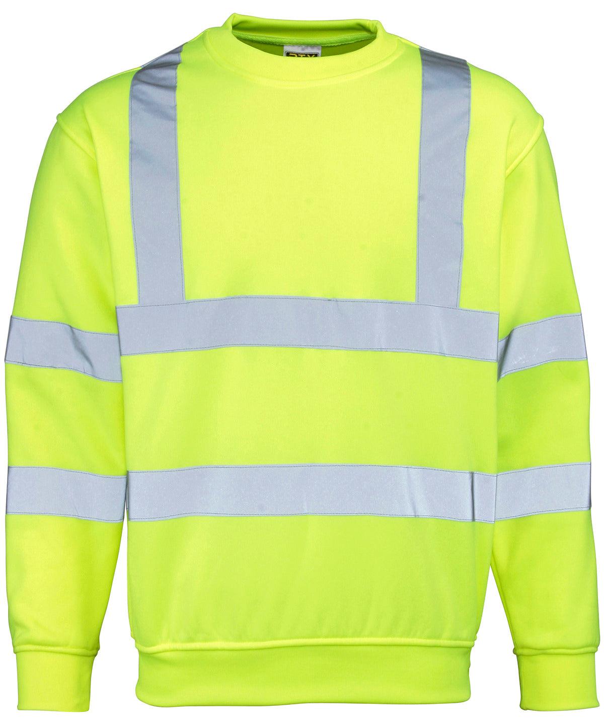 Fluorescent Yellow - High visibility sweatshirt Sweatshirts Last Chance to Buy Plus Sizes, Safetywear, Sweatshirts, Workwear Schoolwear Centres