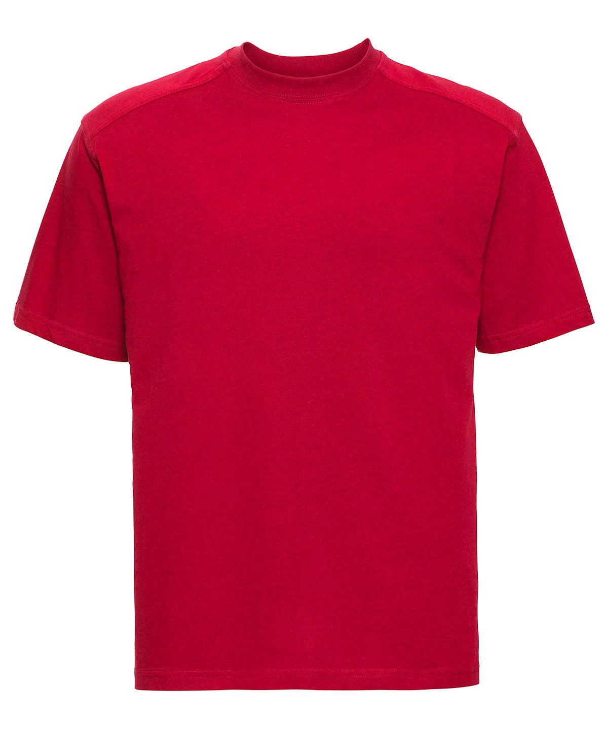 Classic Red - Workwear t-shirt T-Shirts Russell Europe Must Haves, Plus Sizes, Safe to wash at 60 degrees, T-Shirts & Vests, Tees safe to wash at 60 degrees, Workwear Schoolwear Centres