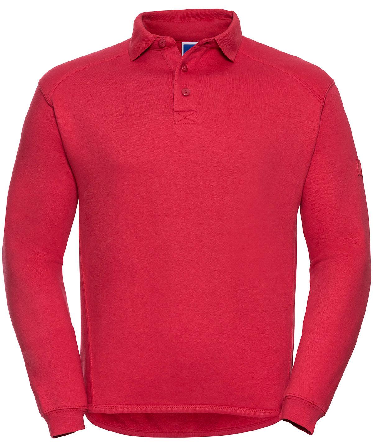 Classic Red - Heavy-duty collar sweatshirt Sweatshirts Russell Europe Must Haves, Plus Sizes, Polos & Casual, Safe to wash at 60 degrees, Workwear Schoolwear Centres