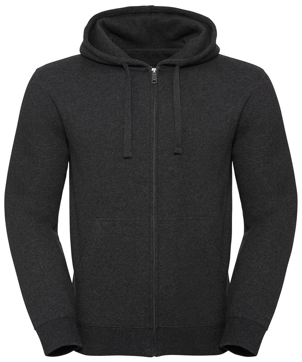 Authentic melange zipped hood sweatshirt