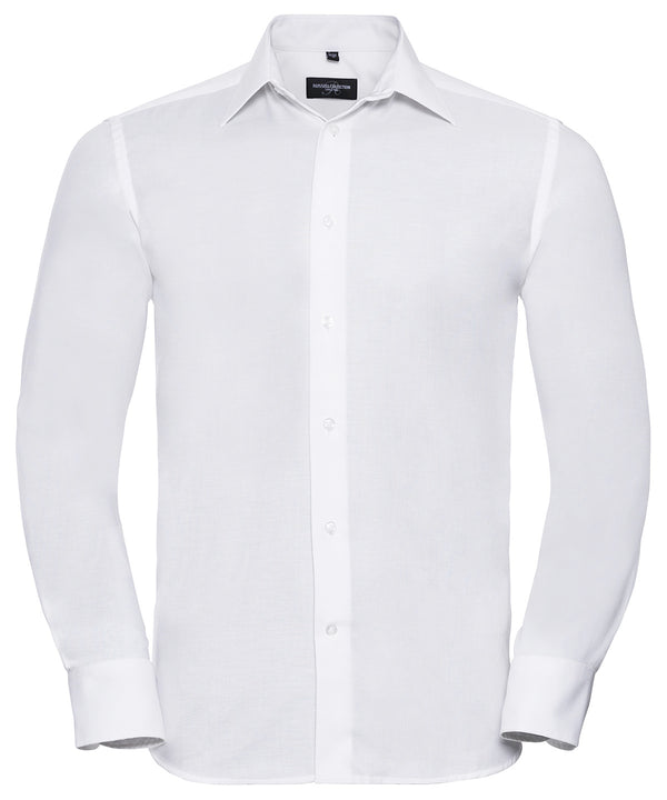 Long sleeve easycare tailored Oxford shirt