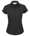 Women's cap sleeve polycotton easycare fitted poplin shirt