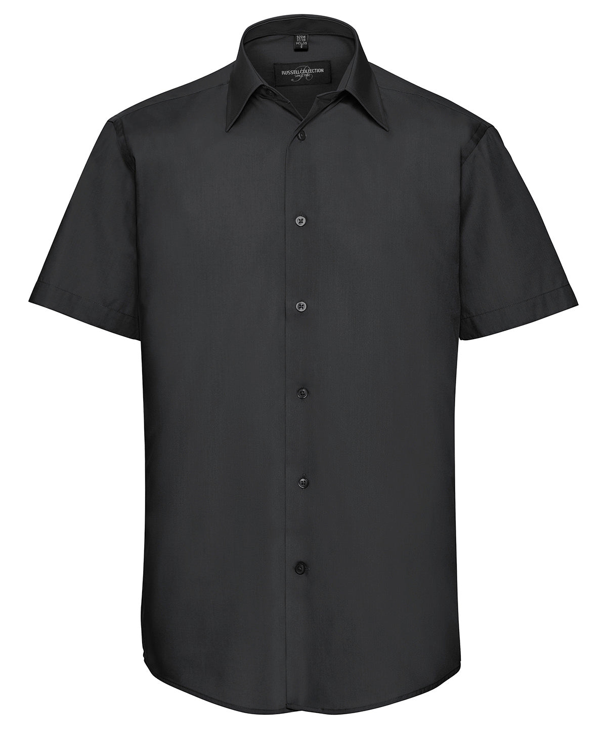 Short sleeve polycotton easycare tailored poplin shirt