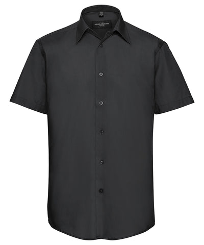Short sleeve polycotton easycare tailored poplin shirt