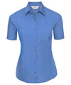 Women's short sleeve polycotton easycare poplin shirt