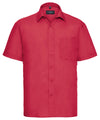 Short sleeve polycotton easycare poplin shirt