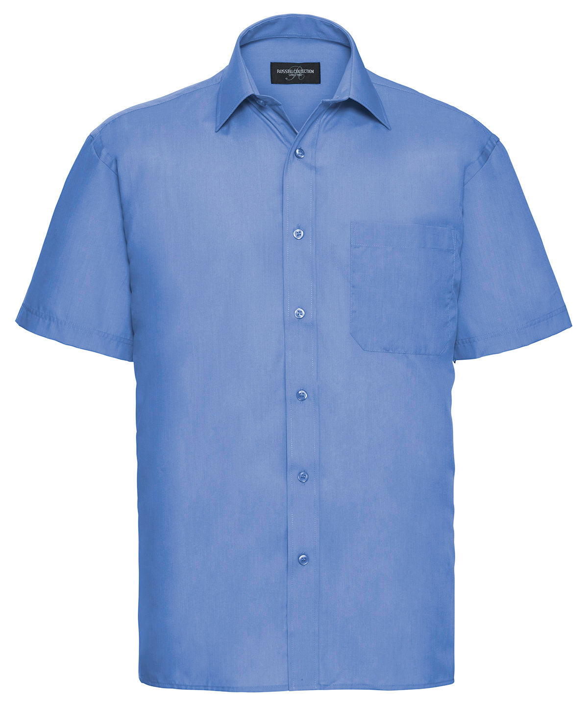 Short sleeve polycotton easycare poplin shirt