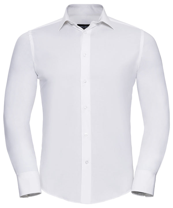 Long sleeve easycare fitted shirt