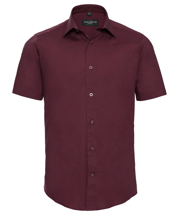 Short sleeve easycare fitted shirt