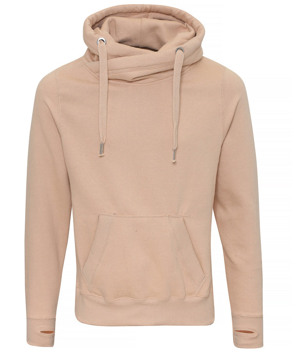 Cross neck hoodie