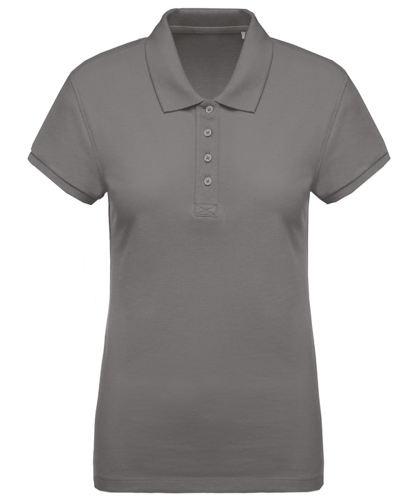 Ladies’ organic piqué short-sleeved polo shirt