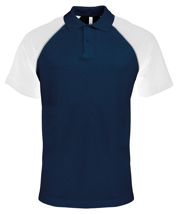 Polo baseball contrast polo shirt