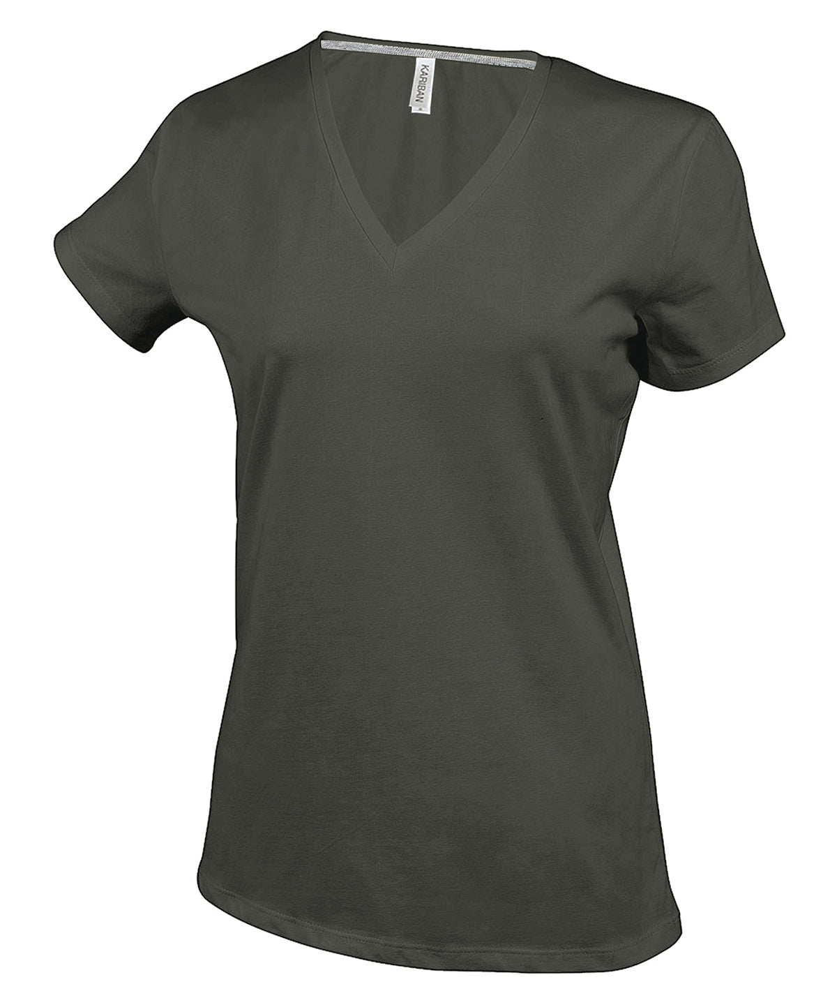 Ladies' short-sleeved V-neck T-shirt