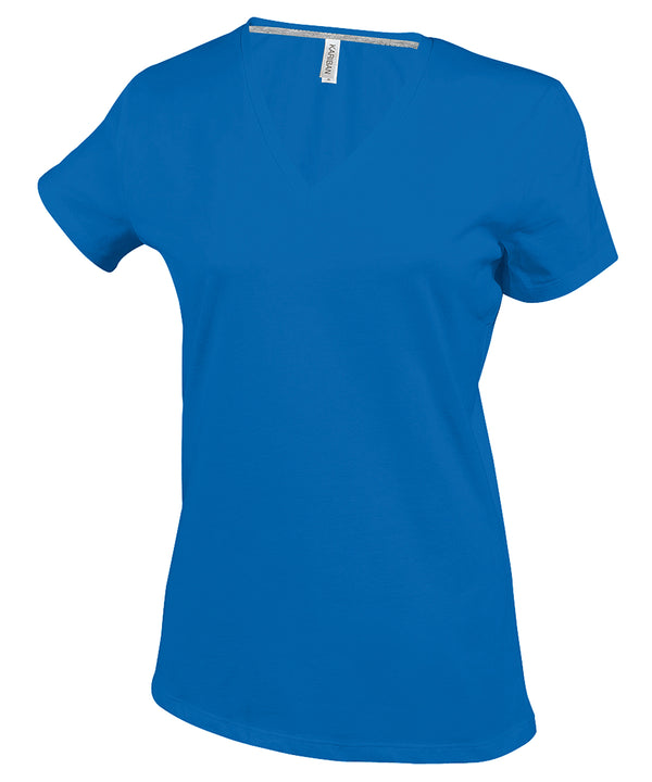 Ladies' short-sleeved V-neck T-shirt