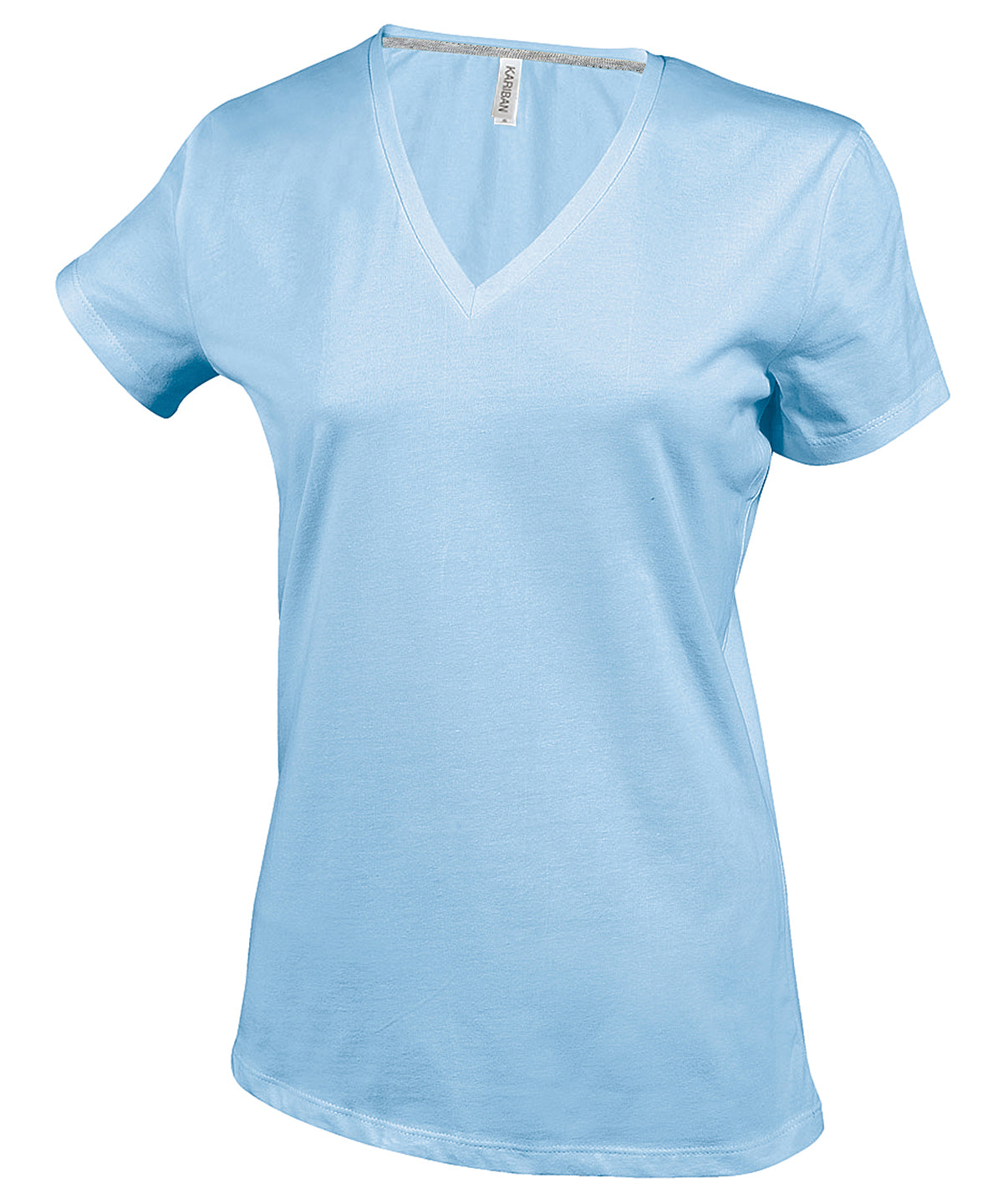 Ladies' short-sleeved V-neck T-shirt