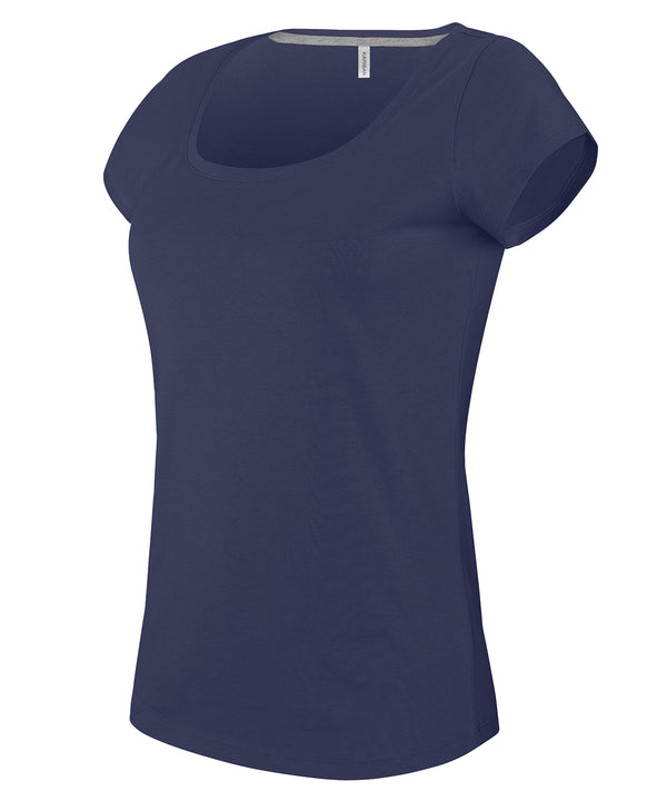 Ladies’ boat neck short-sleeved T-shirt