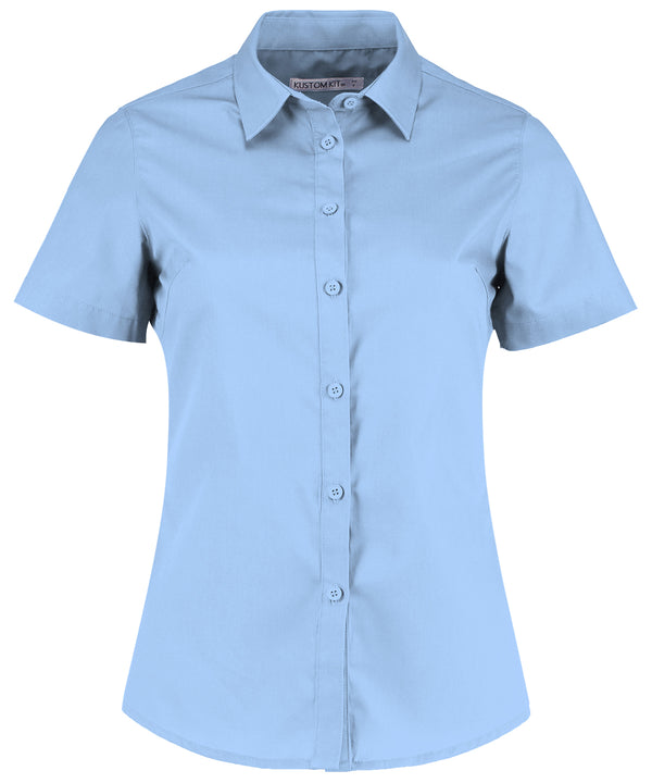 Women's poplin shirt short sleeve