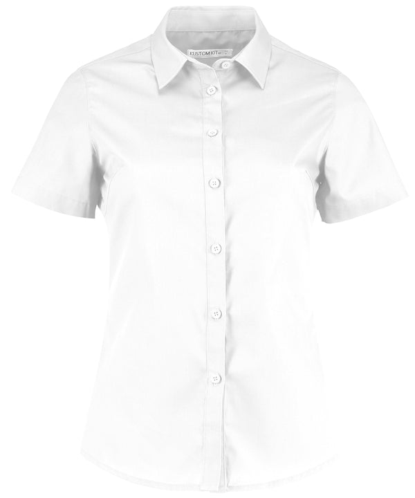 Women's poplin shirt short sleeve