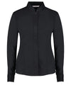 Women's mandarin collar shirt long-sleeved (tailored fit)