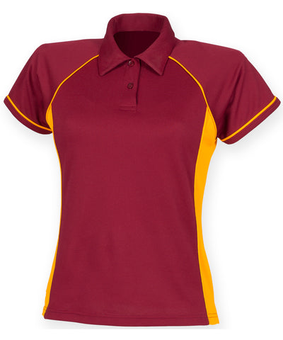 Women's piped performance polo