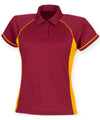 Women's piped performance polo